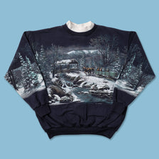 Vintage Nordic Coach Sweater Medium - Double Double Vintage