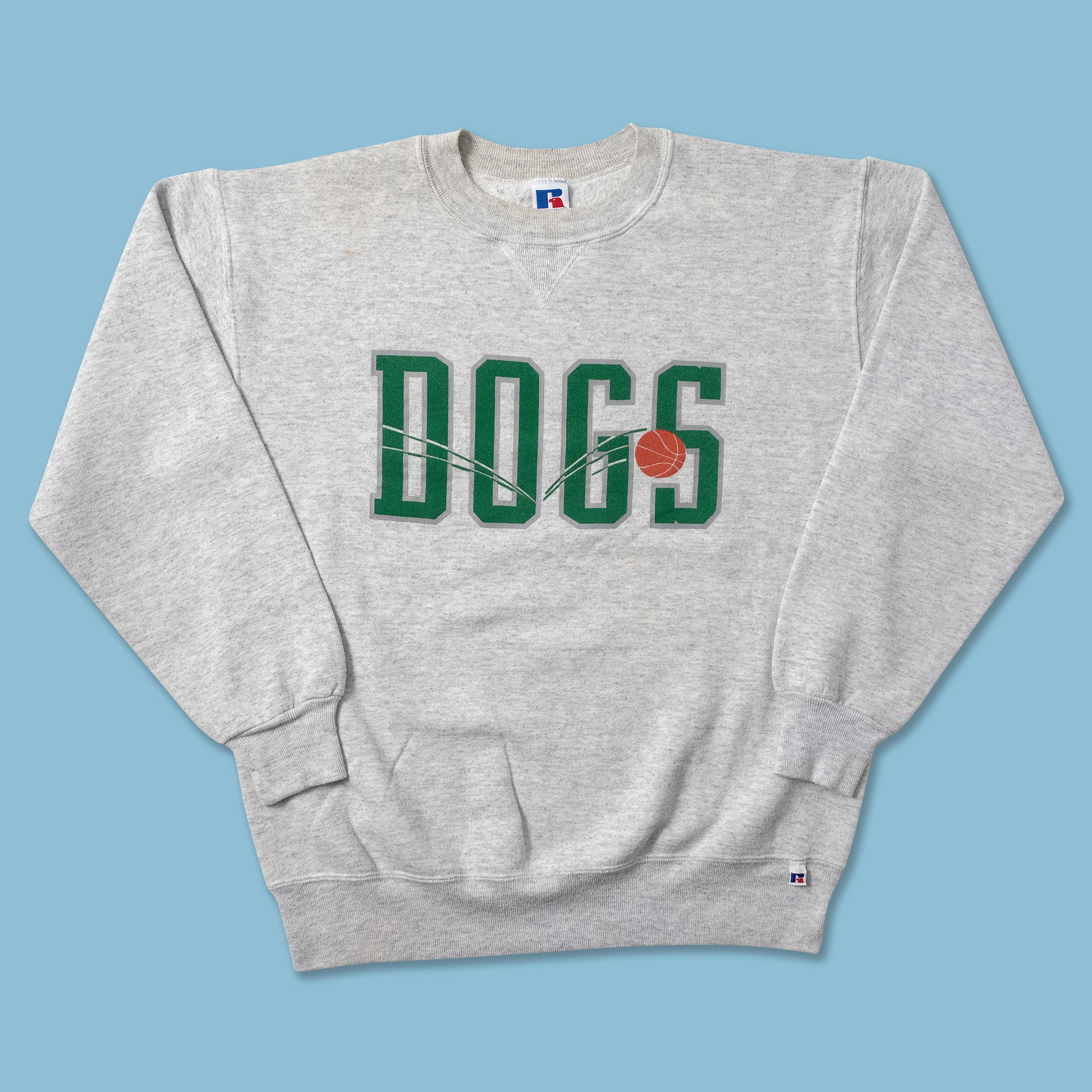 Vintage Russell Athletic Dogs Basketball Sweater Medium Double