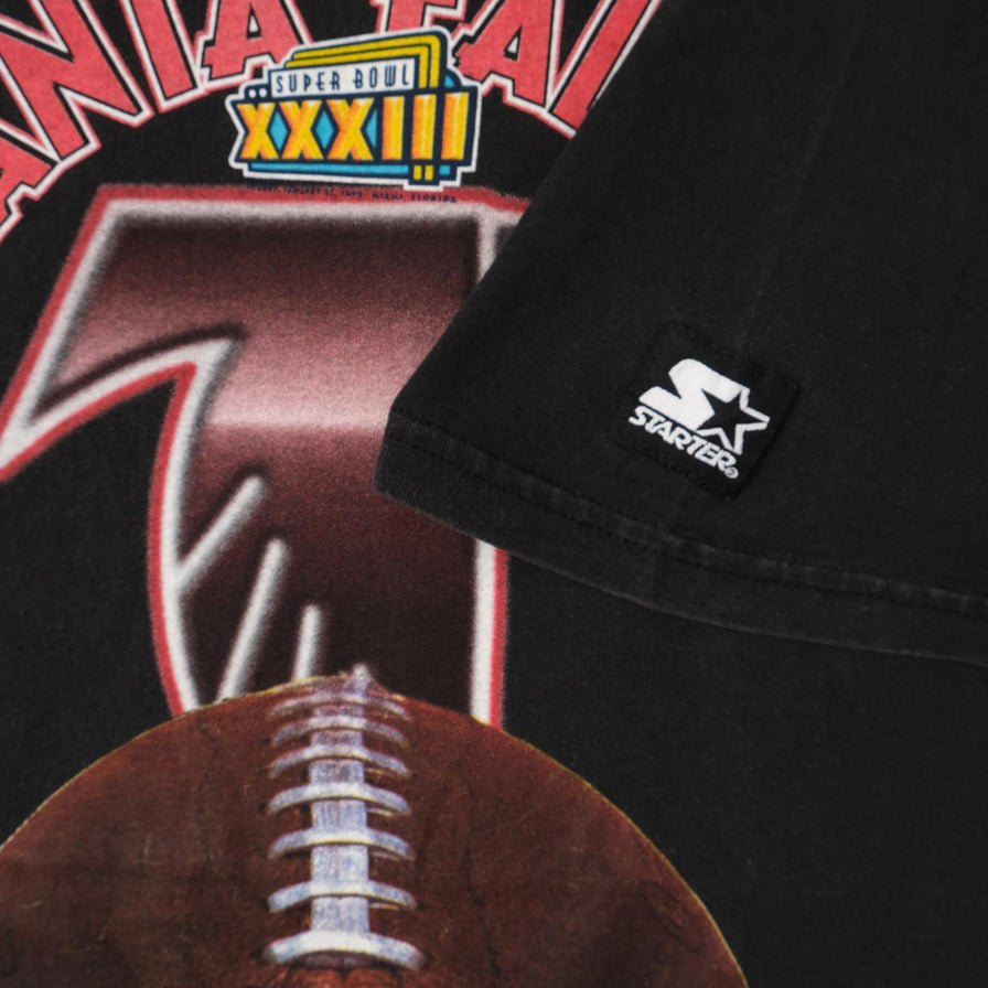 1999 Starter Atlanta Falcons Super Bowl T-Shirt XLarge 