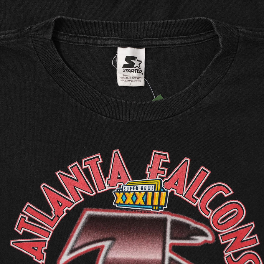 1999 Starter Atlanta Falcons Super Bowl T-Shirt XLarge 