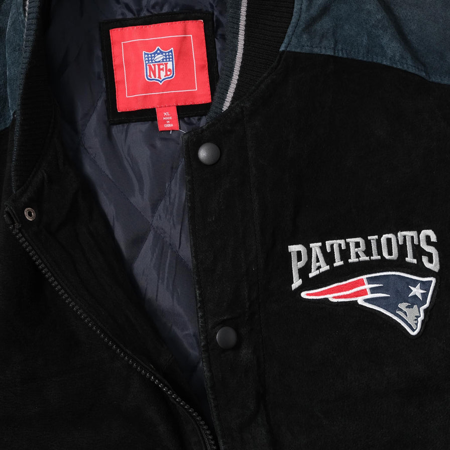 New England Patriots Suede Leather College Jacket XLarge 