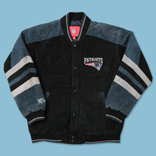 New England Patriots Suede Leather College Jacket XLarge 