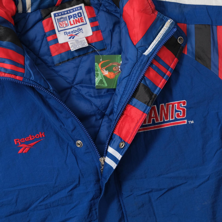 Vintage Reebok New York Giants Padded Jacket XLarge 