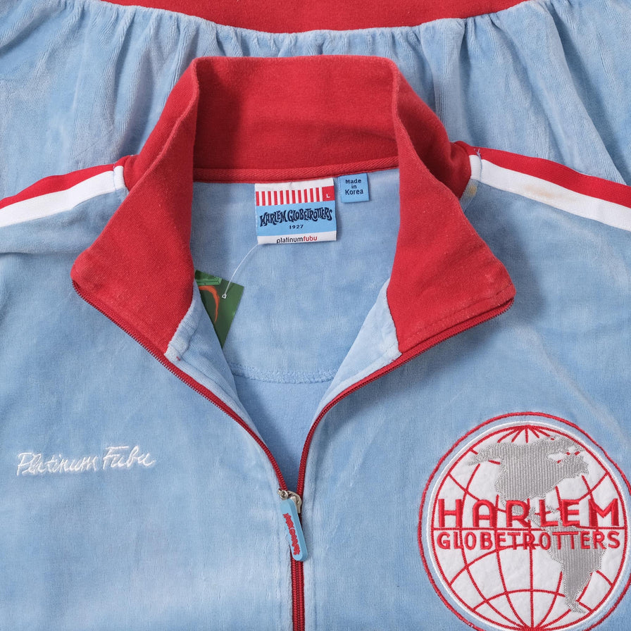 Vintage Harlem Globetrotters Velour Sweat Jacket XLarge 