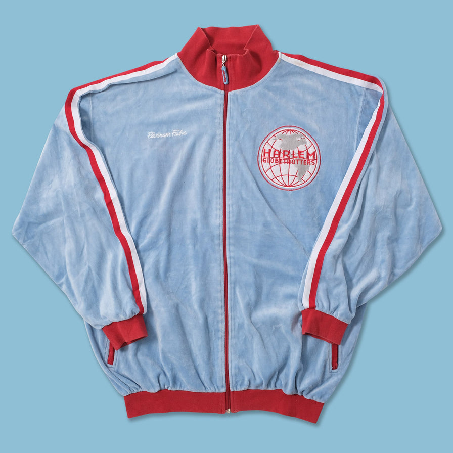 Vintage Harlem Globetrotters Velour Sweat Jacket XLarge 