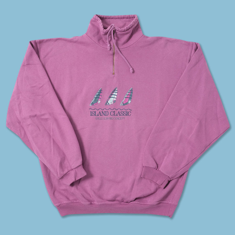 Vintage Island Classic Q-Zip Sweater Large 