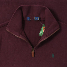 Vintage Polo Ralph Lauren Q-Zip Knit Sweater Medium 