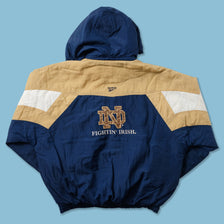 Vintage Reebok Notre Dame Padded Jacket XLarge 