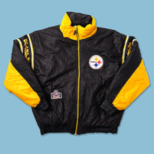 Vintage Pittsburgh Steelers Padded Jacket Large 