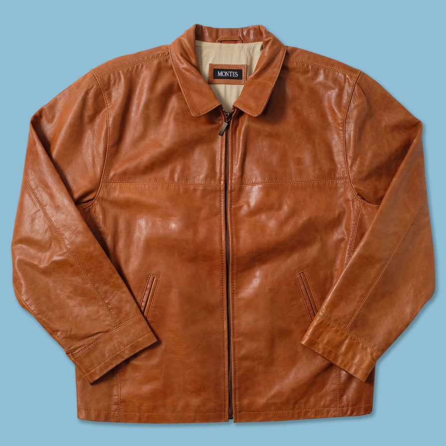 Vintage Leather Jacket Large - Double Double Vintage