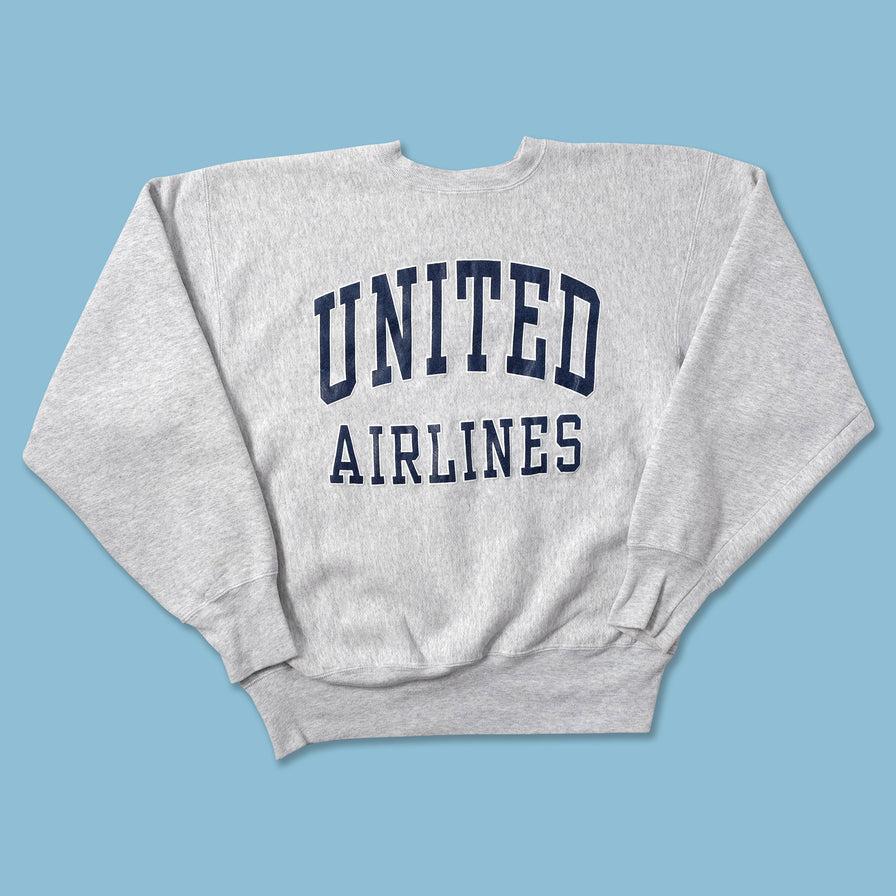 Vintage United Airlines Reverse Weave Sweater Large - Double Double Vintage