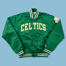 Vinttage Starter Boston Celtics Satin Bomber Jacket Medium - Double Double Vintage