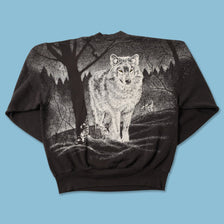 Vintage Wolf Sweater Large 