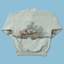 Vintage Women's Horses Sweater Small 