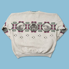 Vintage Wolves Sweater Large 