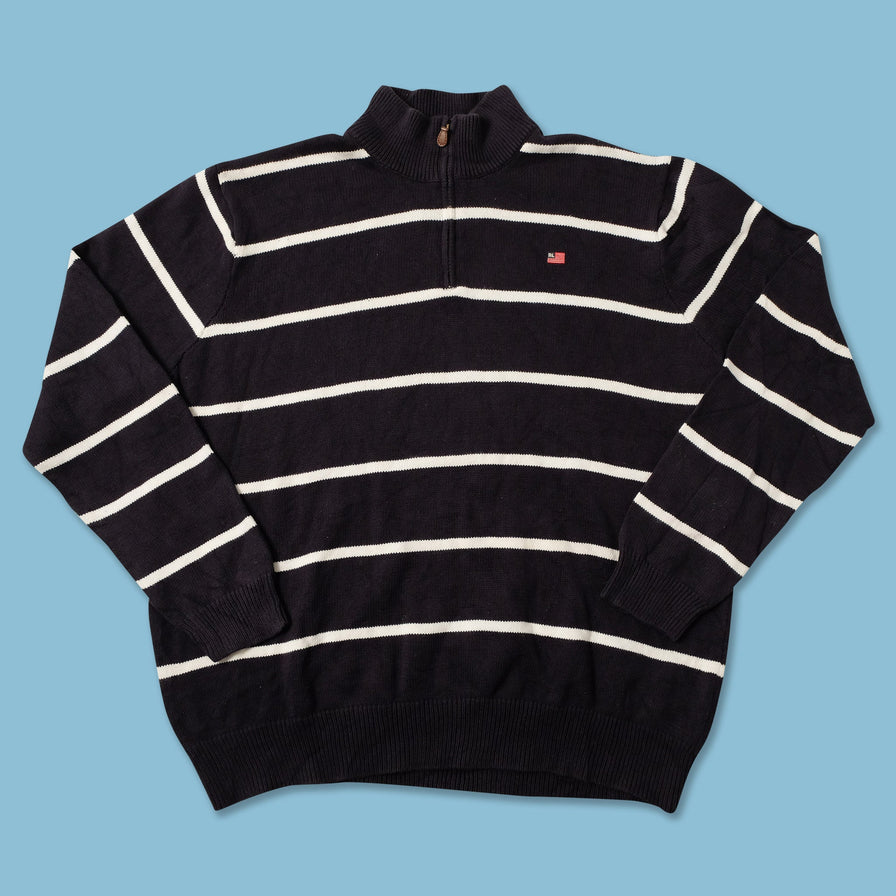 Vintage Polo Jeans Q-Zip Knit Sweater XXLarge 