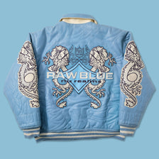 Vintage Raw Blue Varsity Jacket Large 