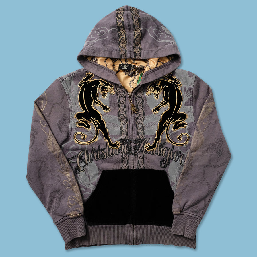 Y2K Christian Audigier Zip Hoody Small 