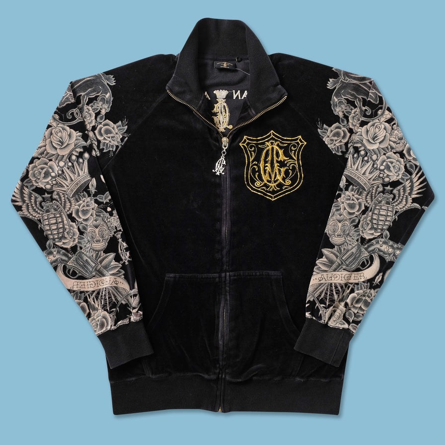 Y2K Christian Audigier Velour Jacket Medium 