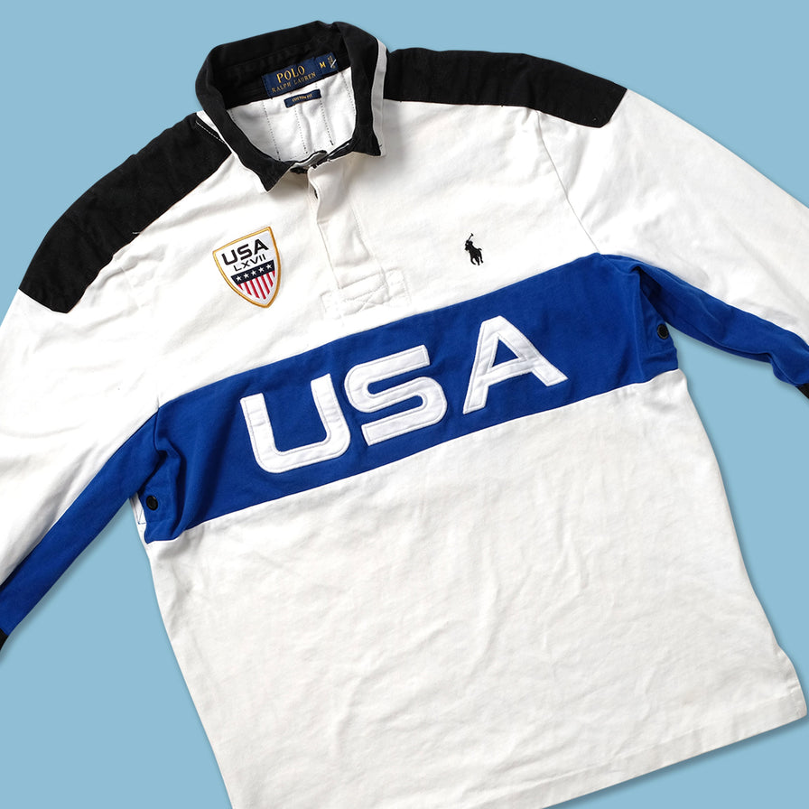 Polo Ralph Lauren USA Rugby Sweater Medium - Double Double Vintage