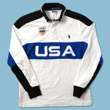 Polo Ralph Lauren USA Rugby Sweater Medium - Double Double Vintage
