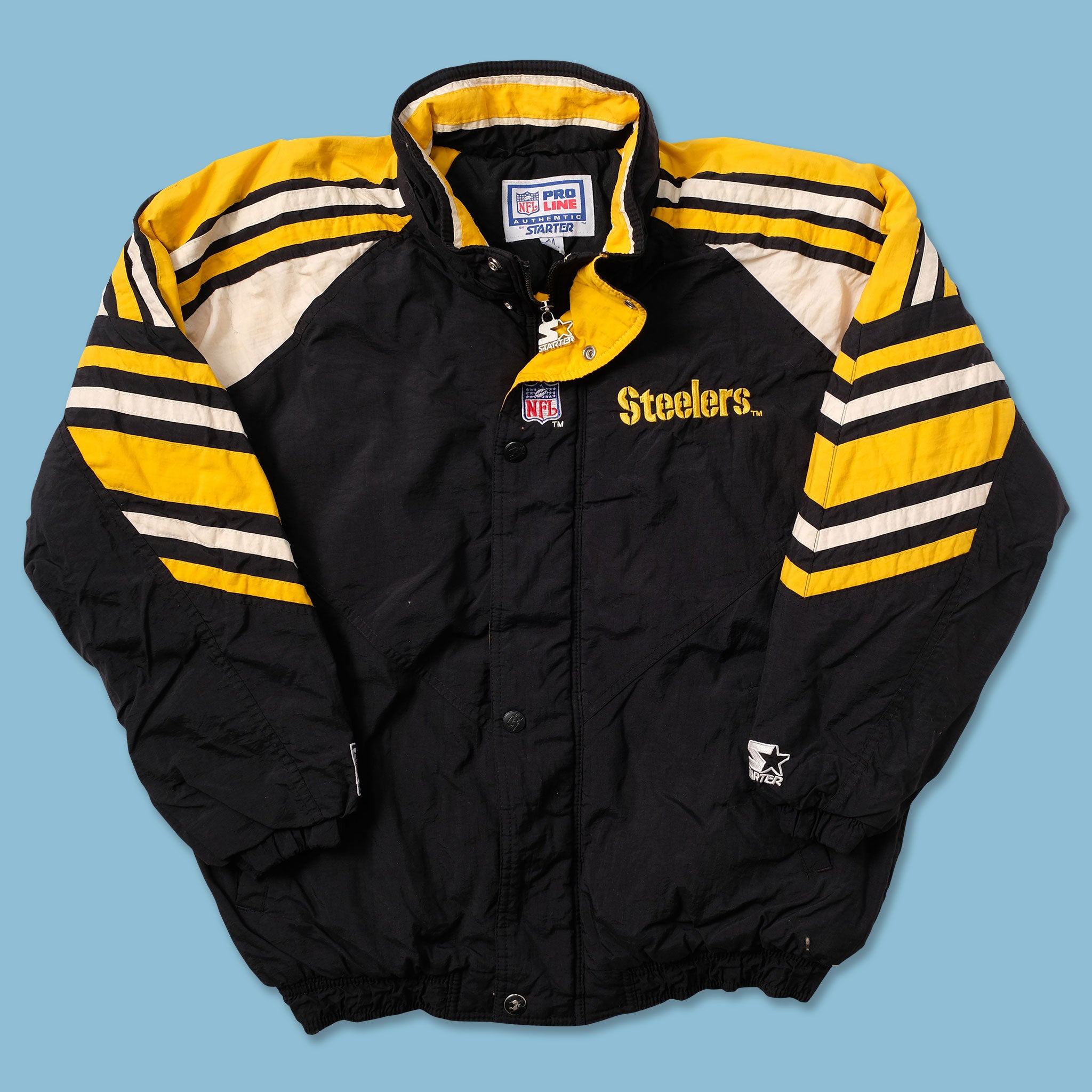 Vintage Starter Pittsburgh Steelers Padded Jacket Medium Double