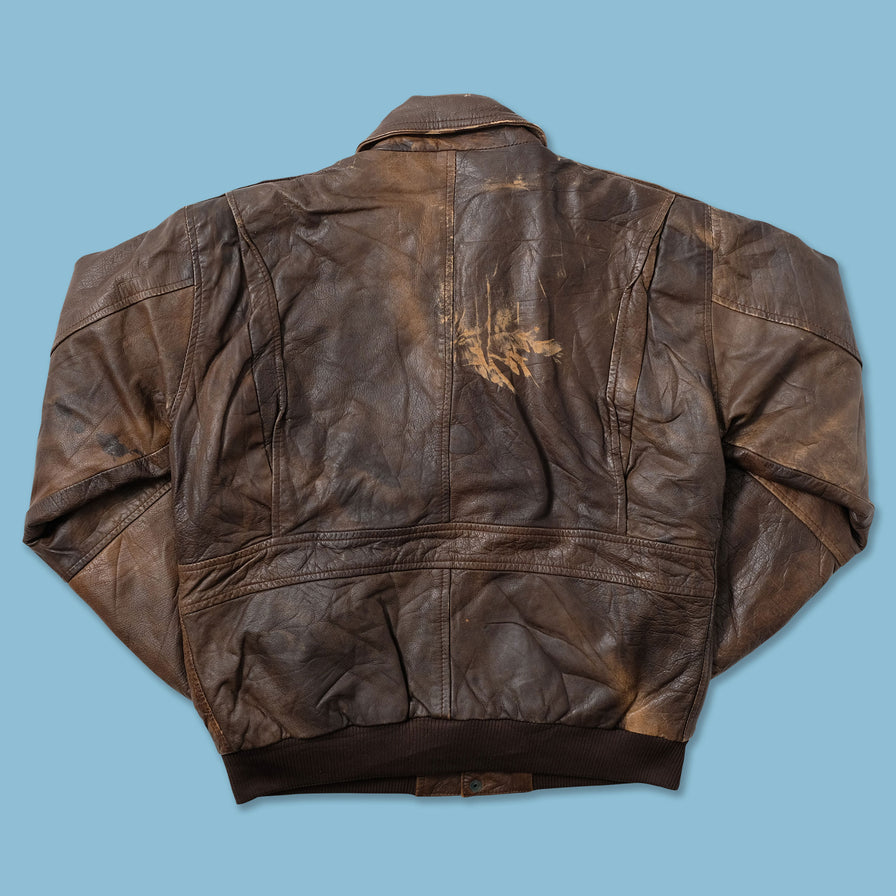 Vintag Leather Flight Jacket Small - Double Double Vintage