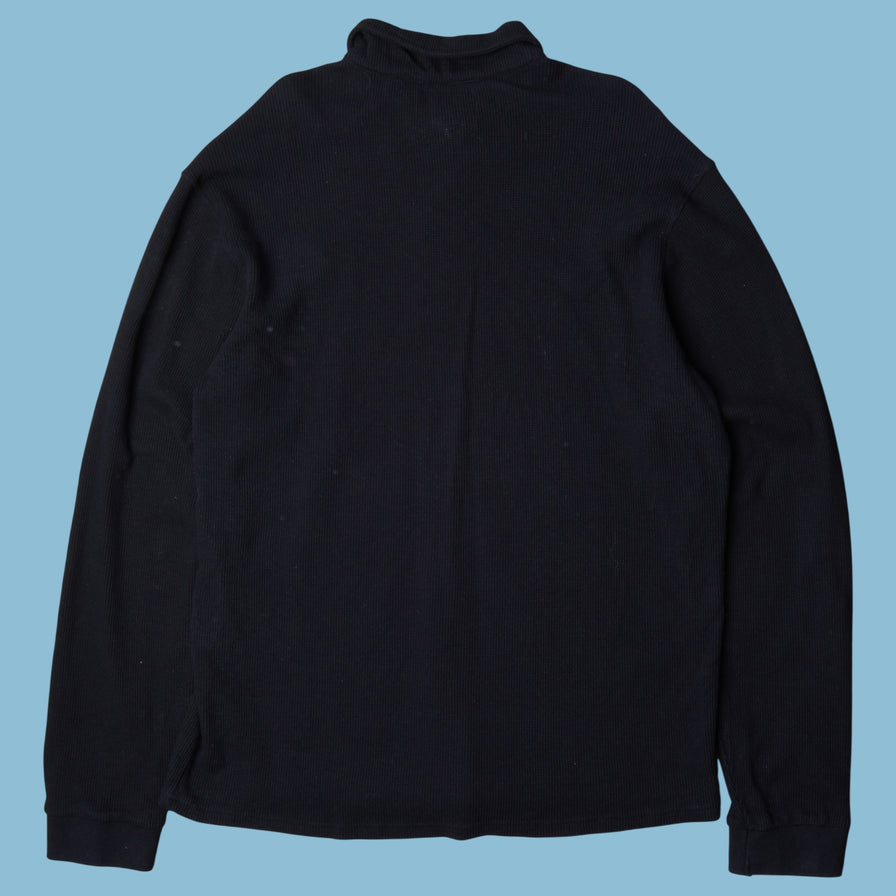 Vintage Stüssy Waffle Half Zip Longsleeve - XL