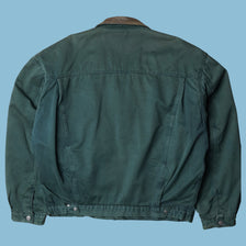 Vintage Diesel 90s Leather Collar Denim Jacket - XL