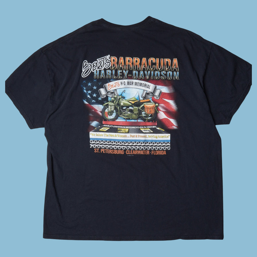 Vintage Harley Davidson Florida War Memorial T-Shirt - 2XL