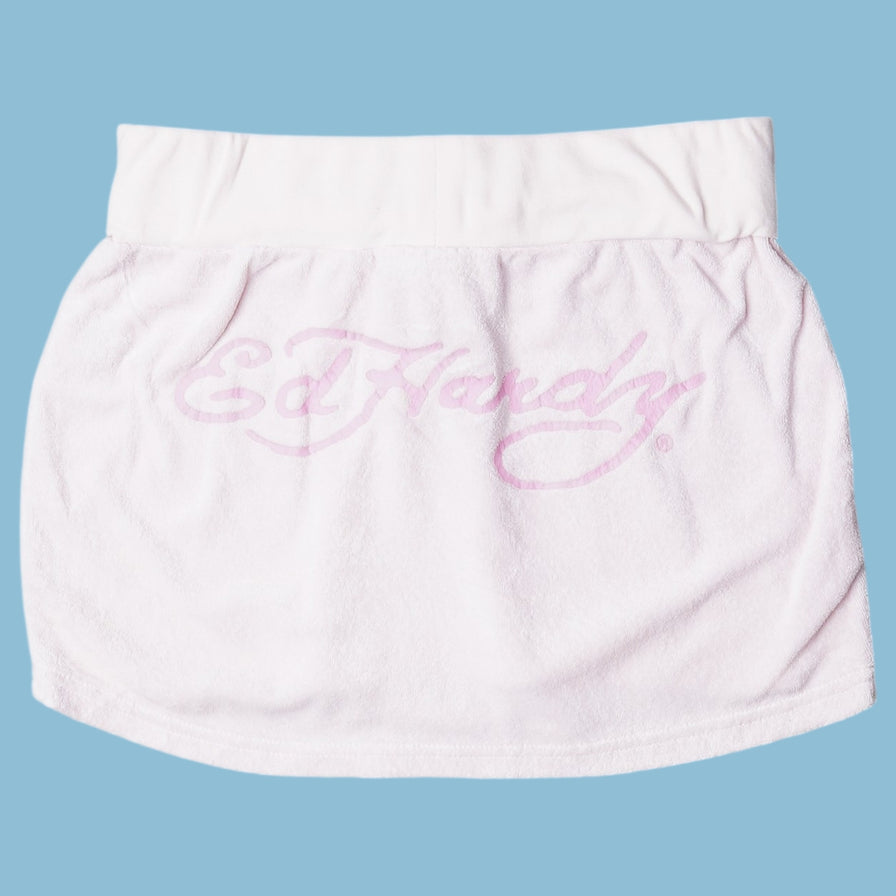 Vintage Ed Hardy Frottee Minirock - S