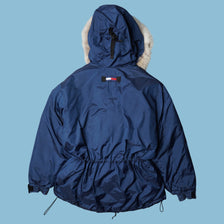 Vintage Tommy Hilfiger 90s Parka Jacket with Fur Hood - S