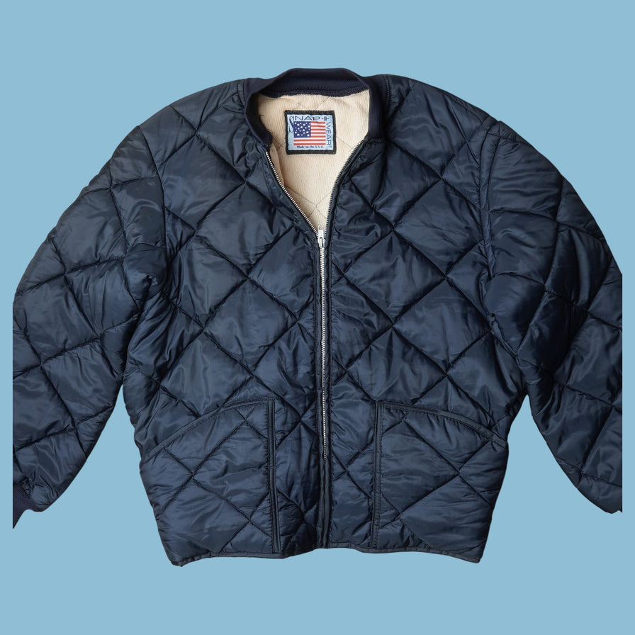 Vintage Snap-N-Wear Quilted Bomber Jacket - M