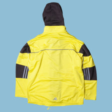 Vintage Adidas 90s Trainingsjacke mit Kapuze - L
