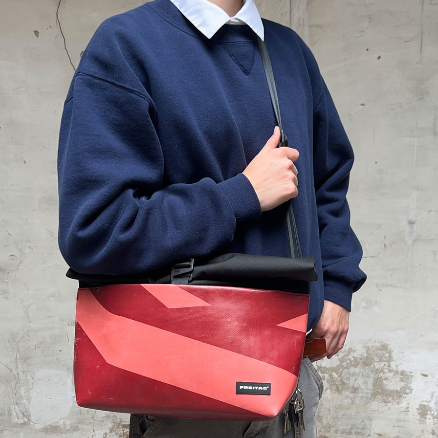 Freitag ROLLIN BLACK Messenger Bag - Double Double Vintage