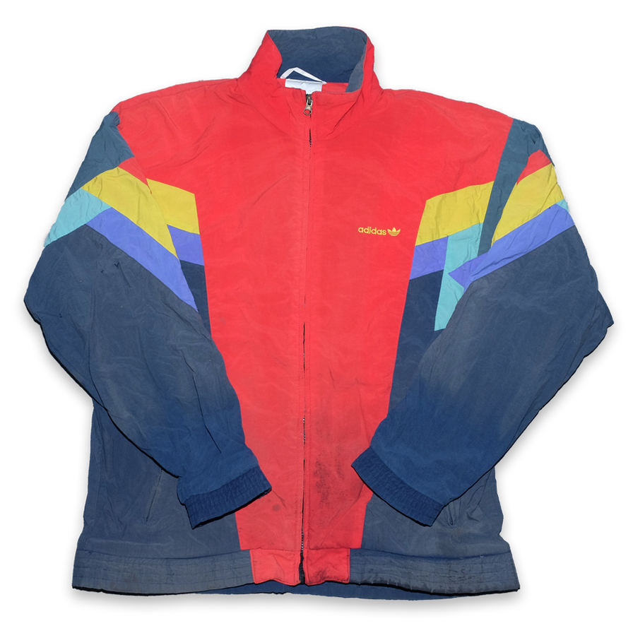 Vintage adidas Rainbow Track Jacket Large / XLarge - Double Double Vintage