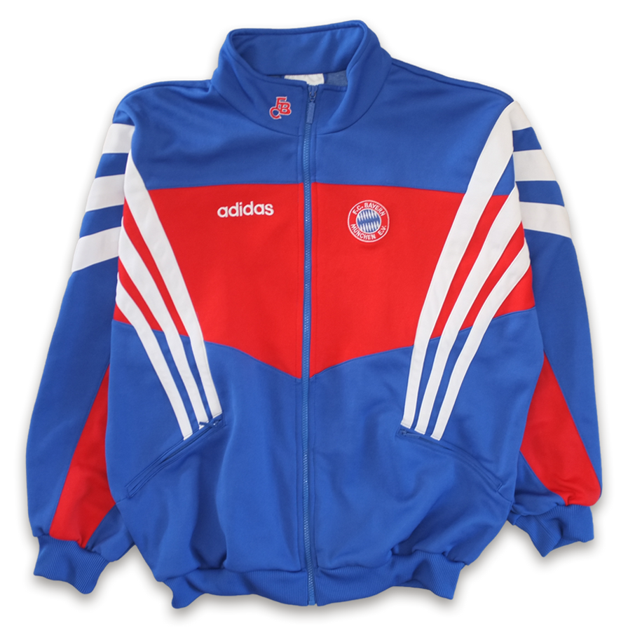 Vintage adidas FC Bayern München Trackjacket XLarge - Double Double Vintage