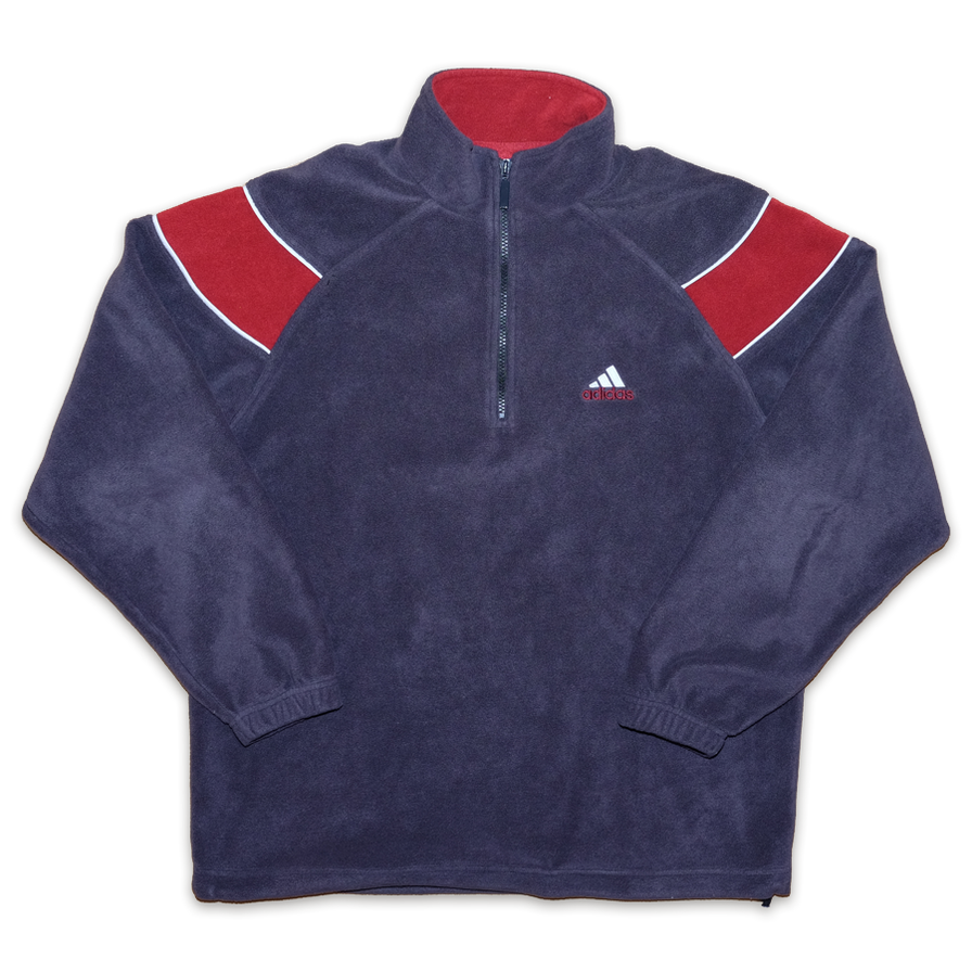 Vintage adidas Half Zip Fleece Large / XLarge - Double Double Vintage