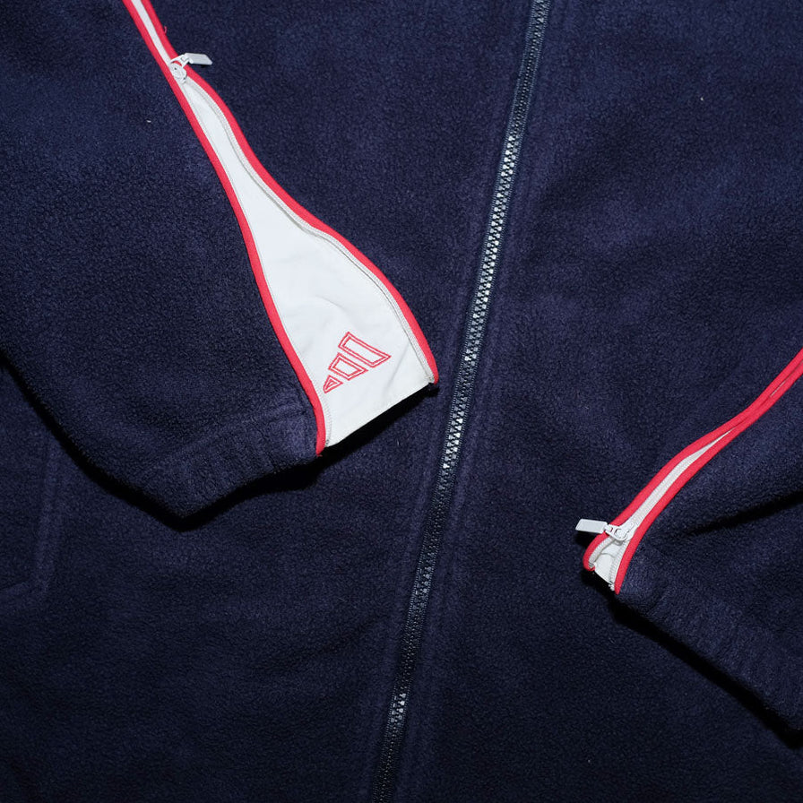 Vintage adidas Fleece Jacket Large / XLarge - Double Double Vintage