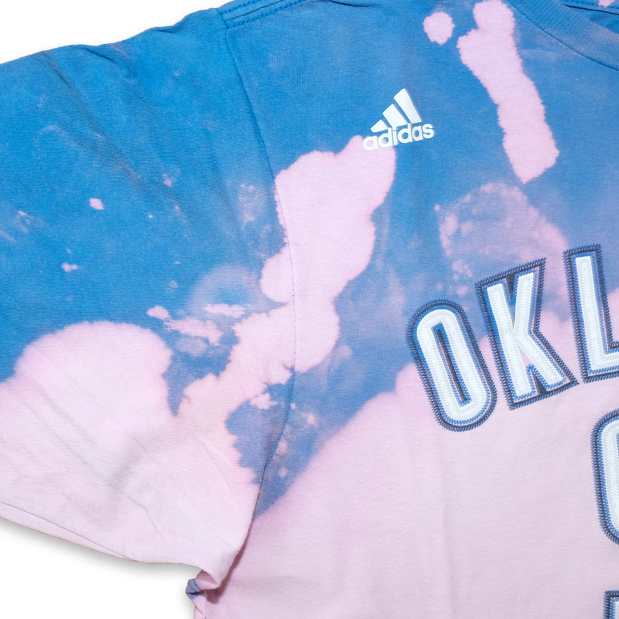 adidas James Harden OKC Bleach T-Shirt Large - Double Double Vintage