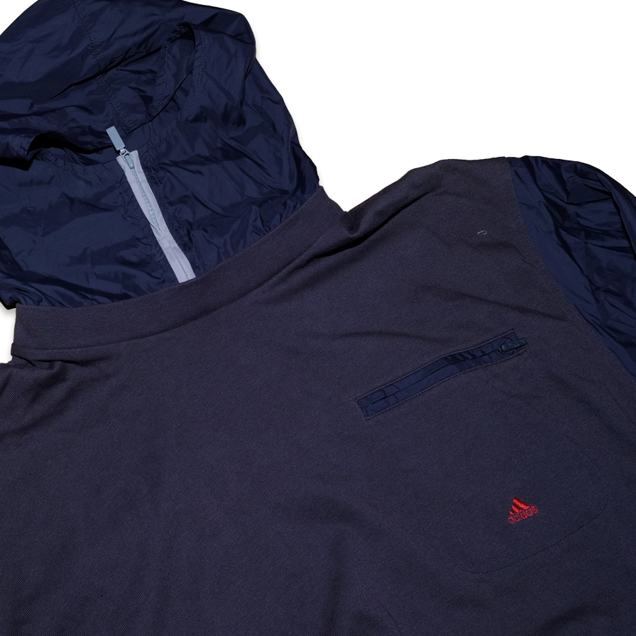 adidas Windbreaker Hoody XLarge - Double Double Vintage