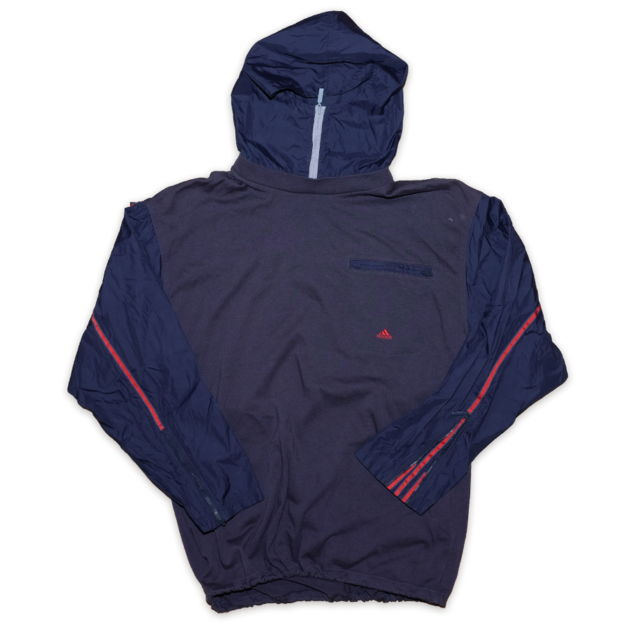 adidas Windbreaker Hoody XLarge - Double Double Vintage