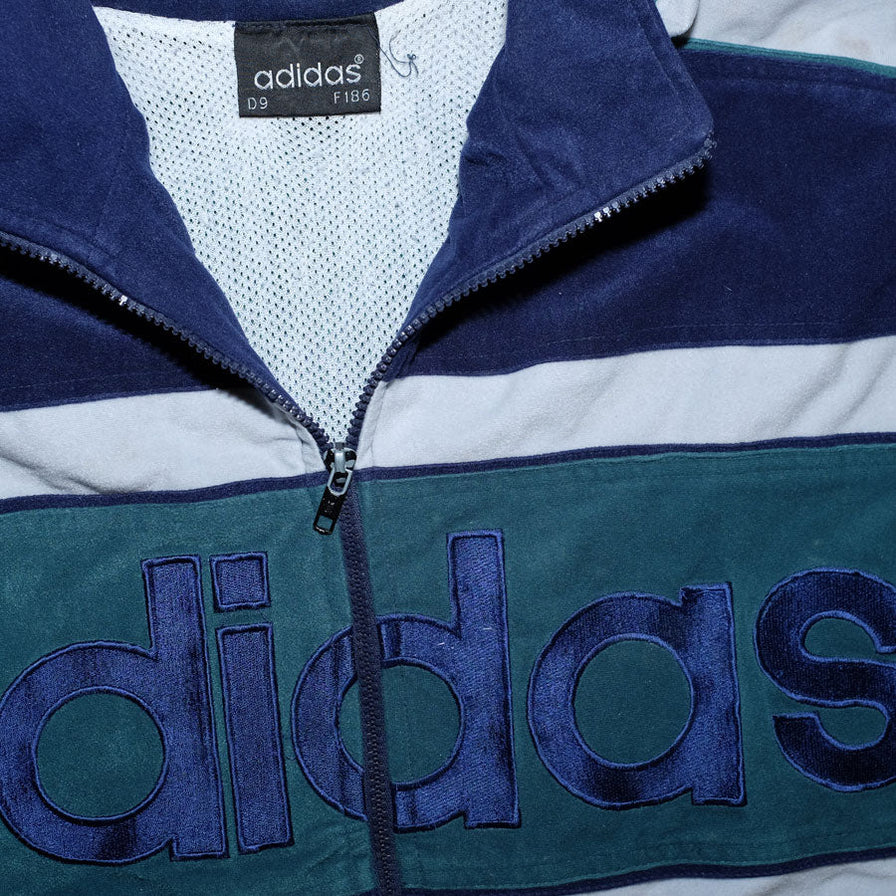 Vintage adidas Velour Track Jacket Large / XLarge - Double Double Vintage