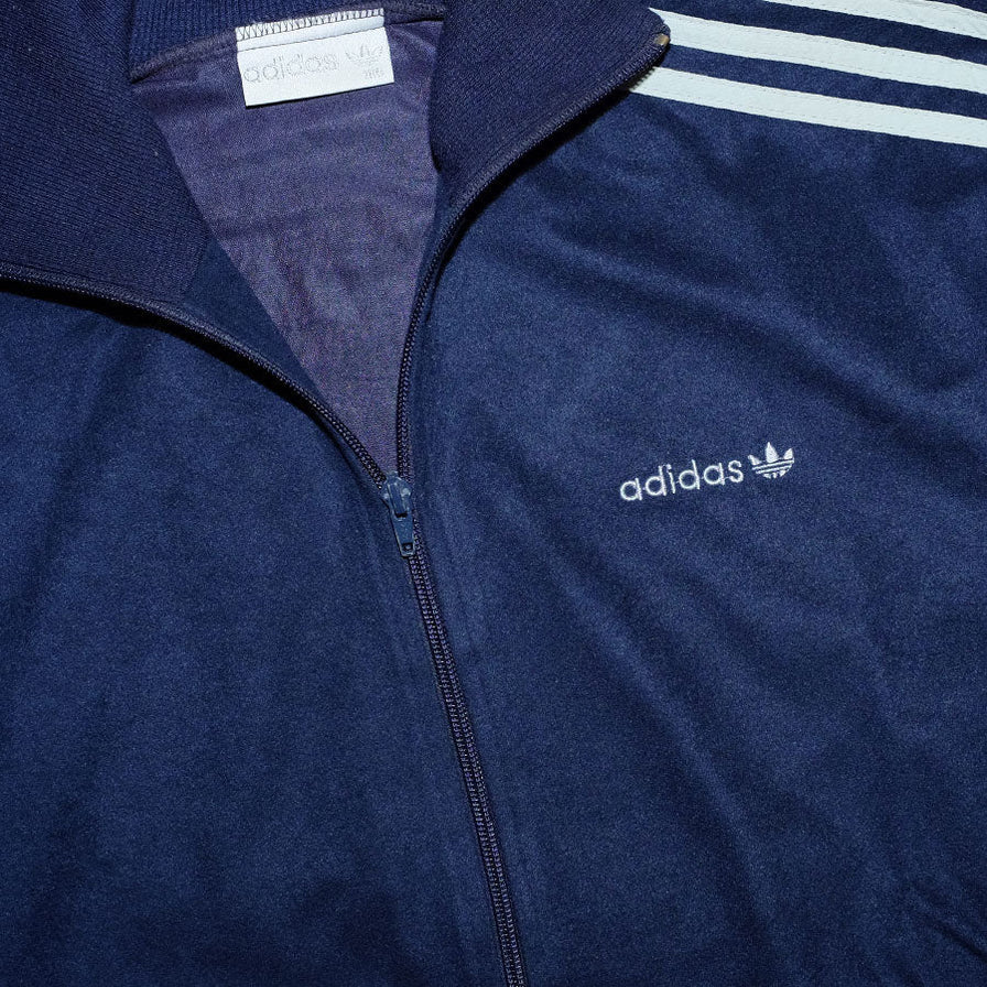 Vintage adidas Velour Track Jacket Large - Double Double Vintage