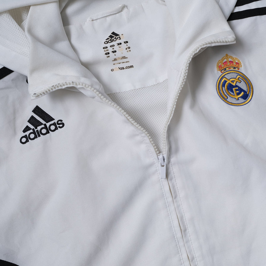 Vintage adidas Real Madrid Hooded Track Jacket Medium
