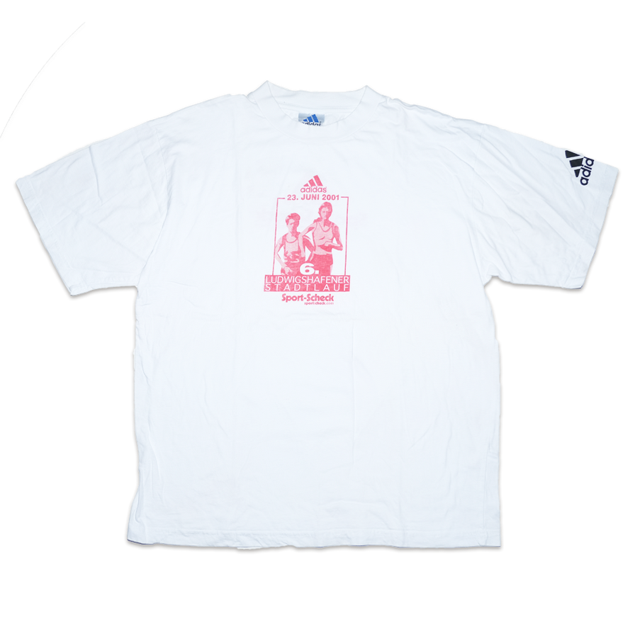 Vintage adidas Marathon T-Shirt Large / XLarge - Double Double Vintage