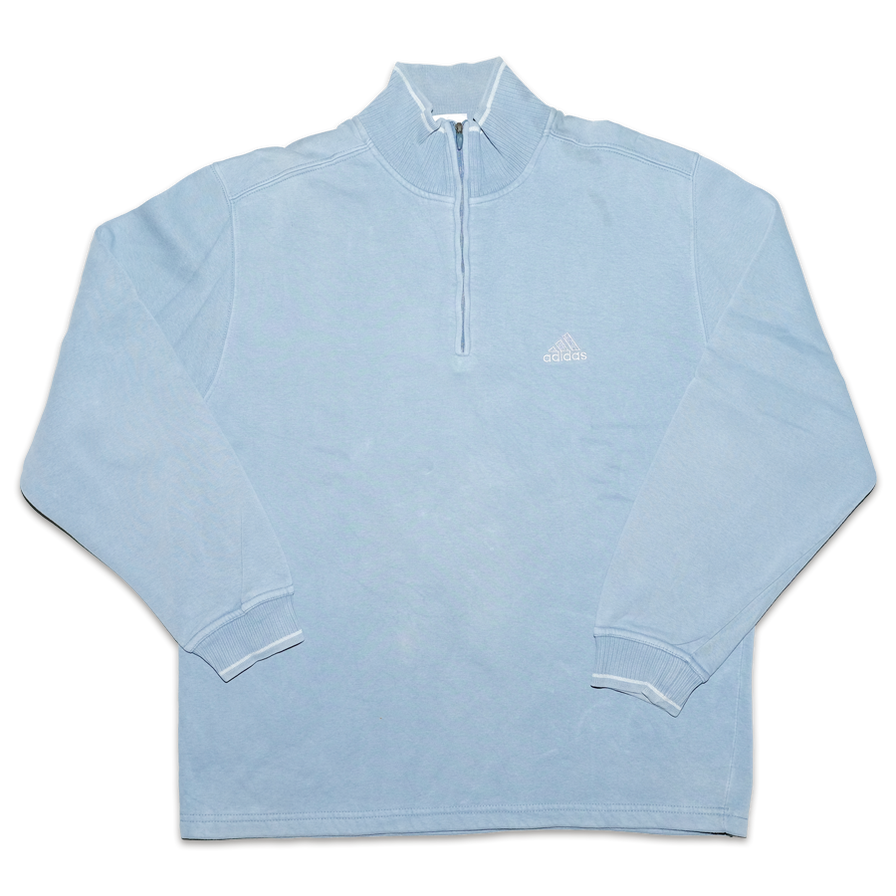 Vintage adidas Q-Zip Sweater Large - Double Double Vintage
