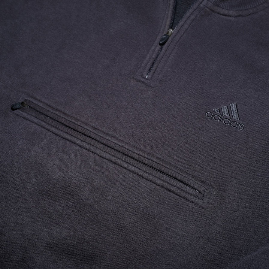 Vintage adidas Q-Zip Sweater Large - Double Double Vintage