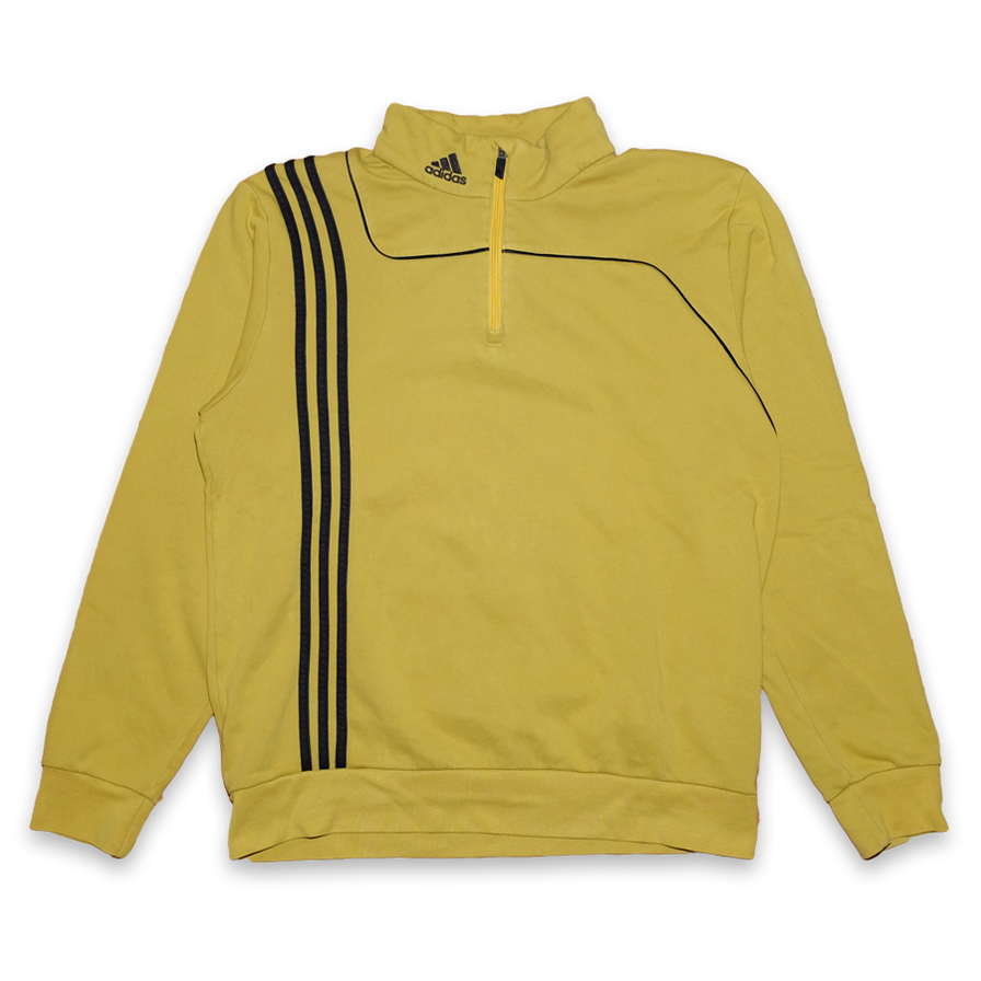 adidas Q-Zip Sweatshirt Large - Double Double Vintage