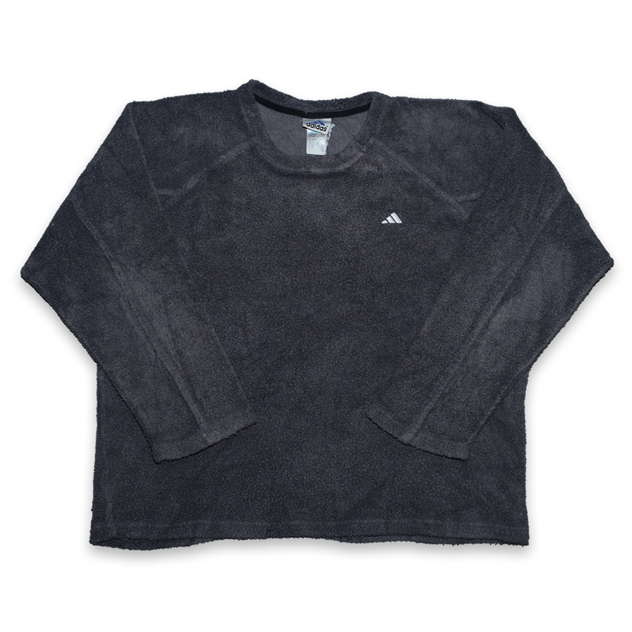 Vintage adidas Terry Fleece Sweater XLarge - Double Double Vintage